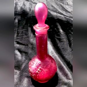 Vintage Avon Skin-So-Soft Bottle With Stopper~Pink Bud Vase~Grapes & Leaves